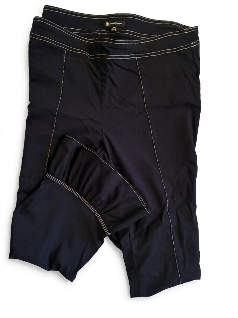 INC International Concepts Black Cropped Pant with Contrast Stitching